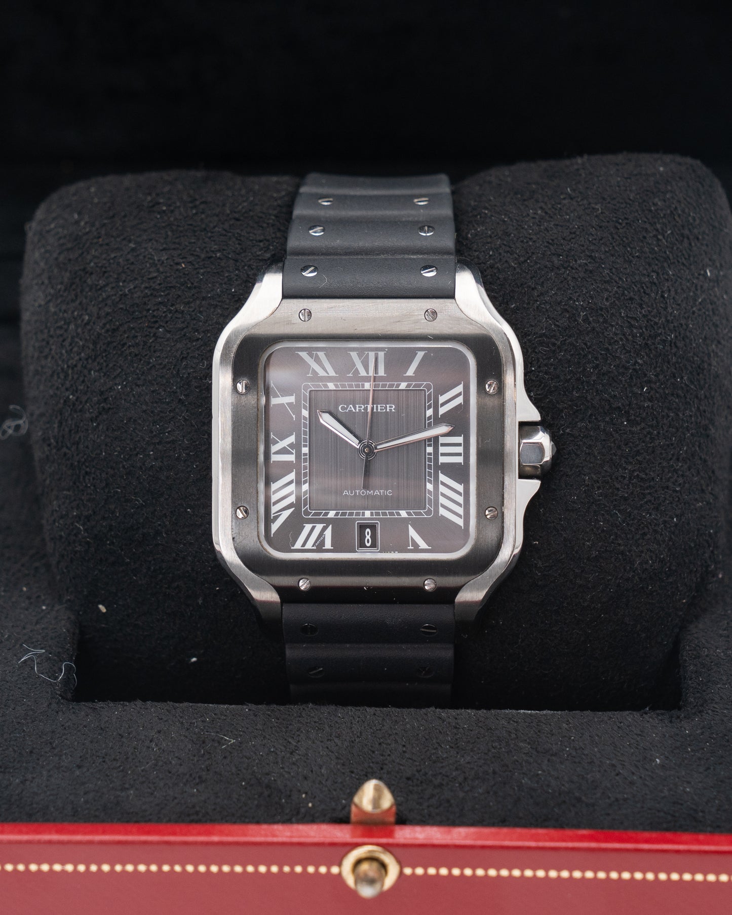 Cartier Santos Large 39.8mm WSSA0037 Gray Dial Ceramic Bezel