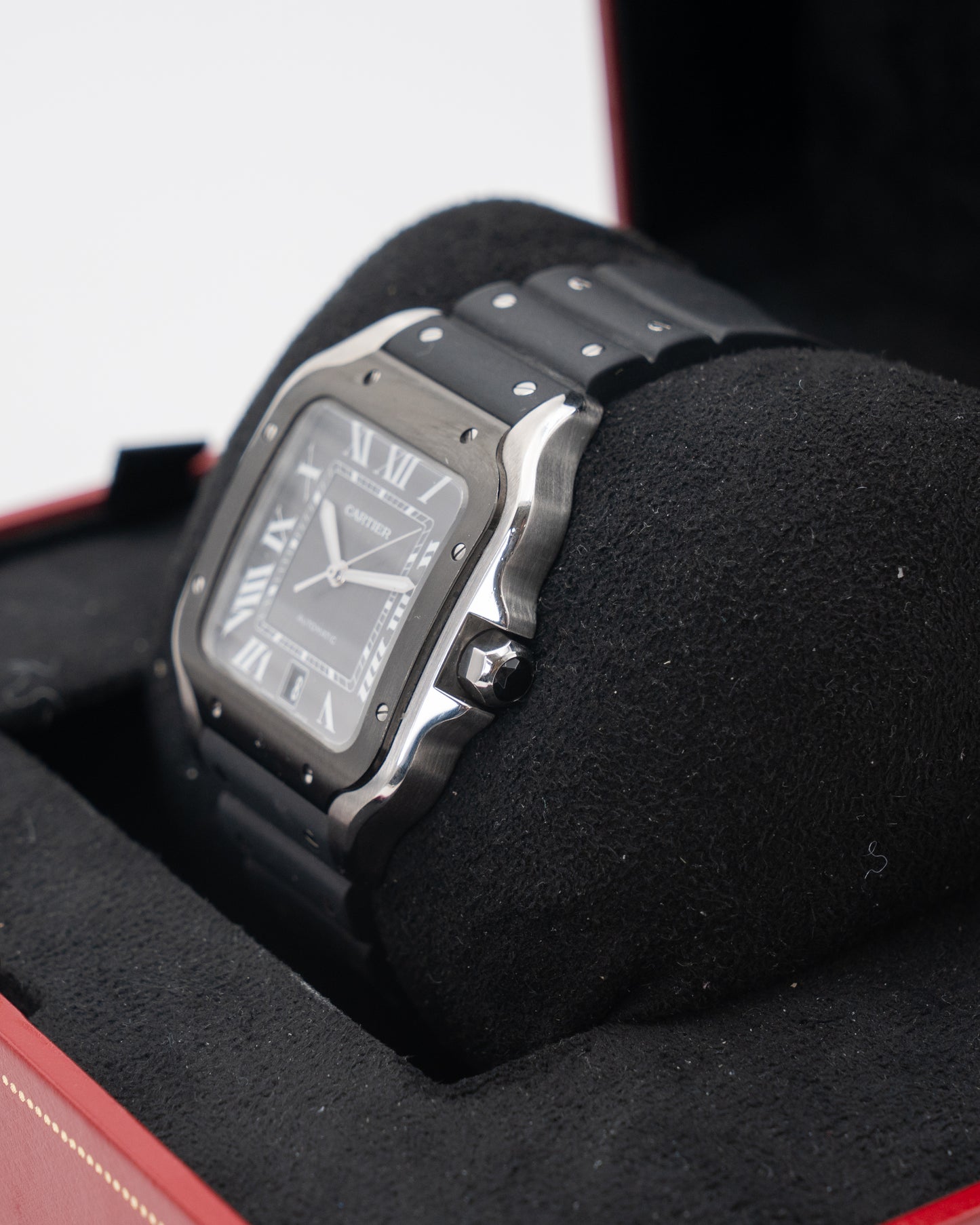 Cartier Santos Large 39.8mm WSSA0037 Gray Dial Ceramic Bezel