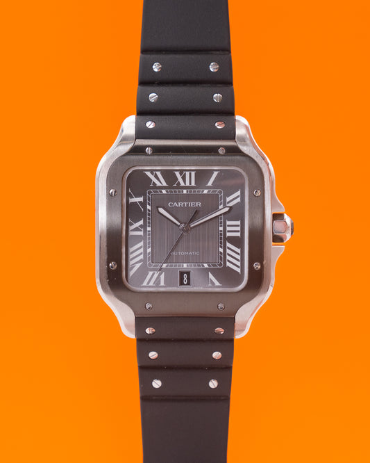 Cartier Santos Large 39.8mm WSSA0037 Gray Dial Ceramic Bezel