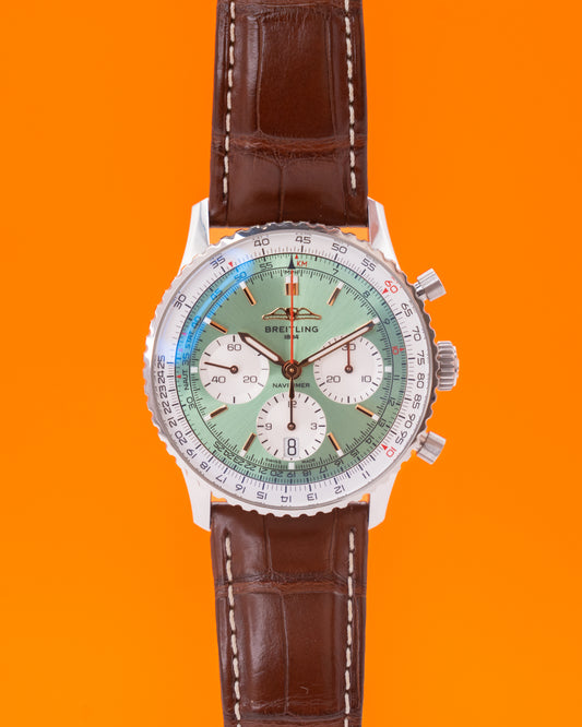 Breilting Navitimer B01 41mm AB0139211L1P1 Pistachio Green Chronograph
