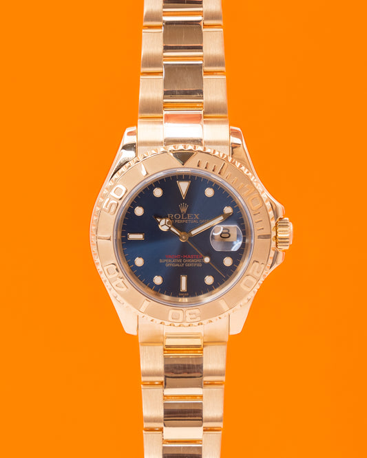 Rolex Yachtmaster 40mm 16628 Yellow Gold Blue Dial 2012
