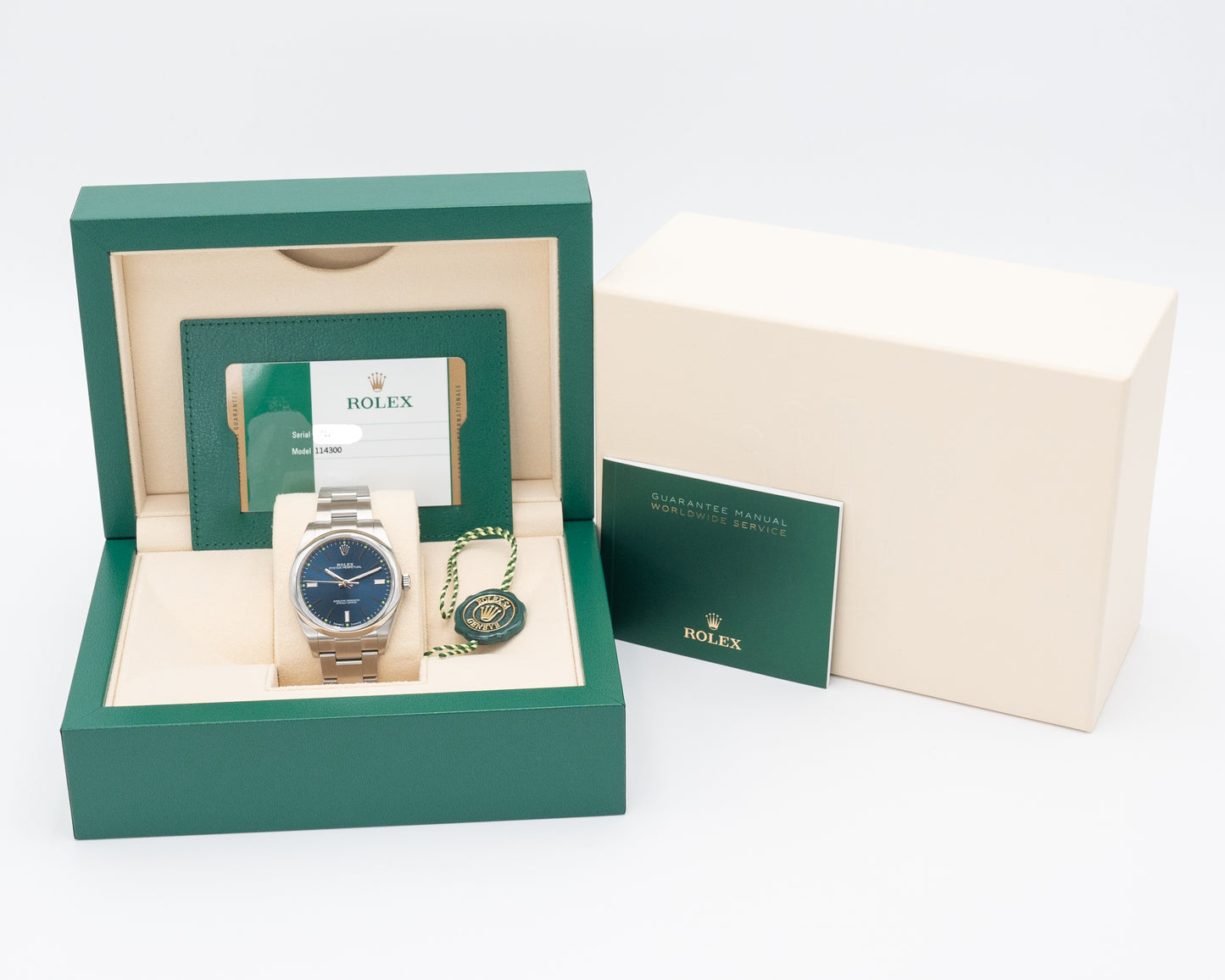 Rolex Oyster Perpetual 114300 Blue Dial 39mm 2017
