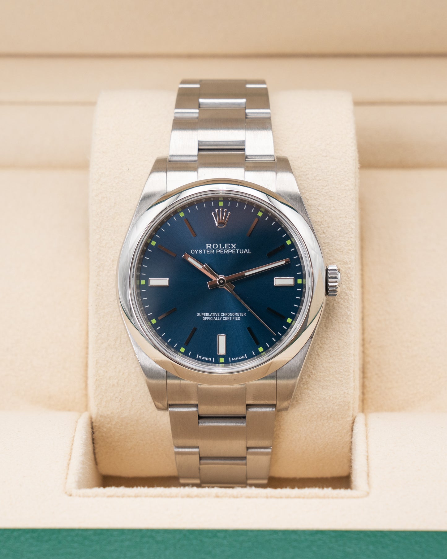 Rolex Oyster Perpetual 114300 Blue Dial 39mm 2017