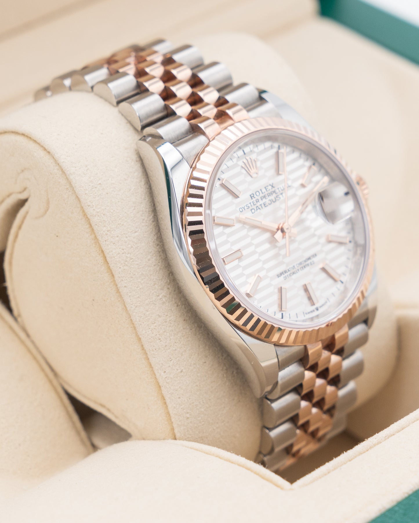 Rolex Datejust 36mm 126231-0033 Motif Dial Two Tone Rose on Jubilee 2022