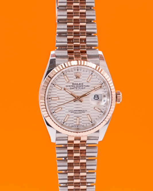 Rolex Datejust 36mm 126231-0033 Motif Dial Two Tone Rose on Jubilee 2022