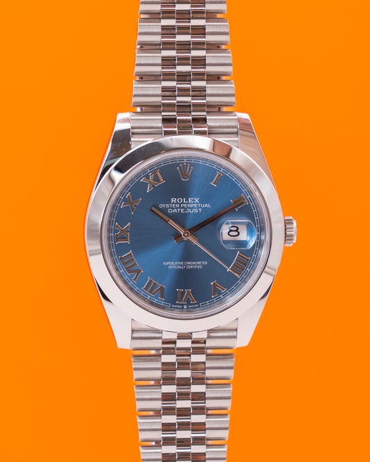 Rolex Datejust 41mm 126300 Smooth Blue Roman Jubilee 2024