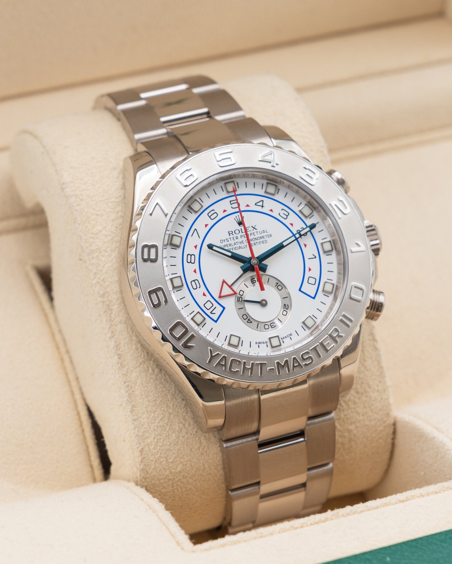 Rolex Yachtmaster 44mm 116689 White Gold and Platinum White Dial