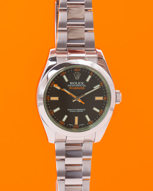 Rolex Milgauss 40mm 116400GV Green Crystal 2014