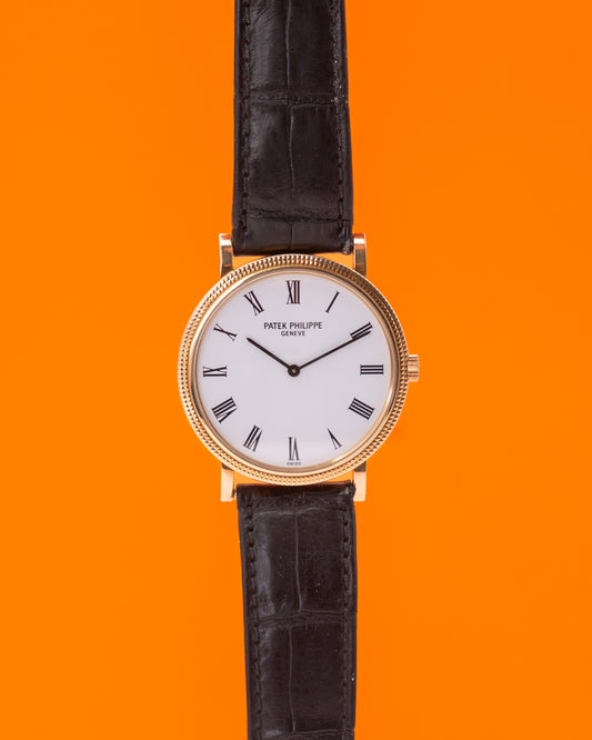 Patek Philippe Calatrava 35mm 5120j-001 White Dial Yellow Gold 2002