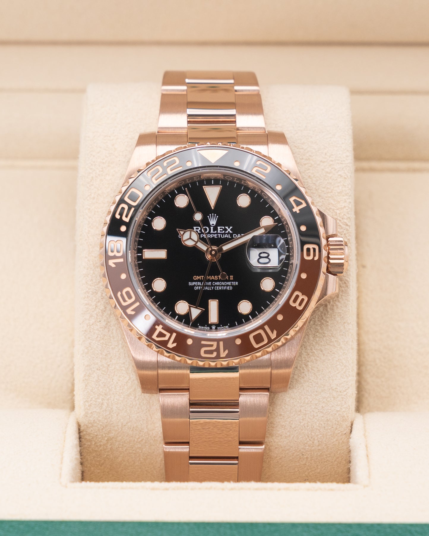 Rolex GMT Master II 40mm 126715CHNR Rose Gold Rootbeer 2019