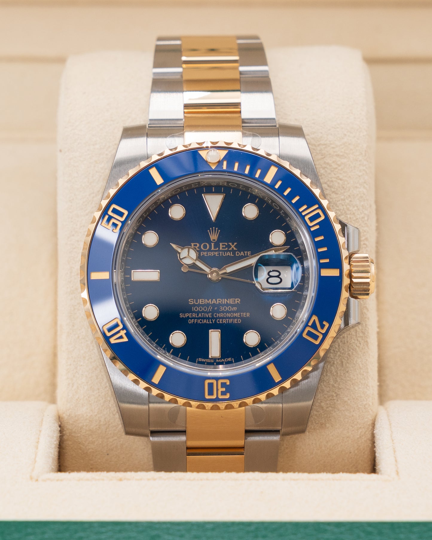 UNWORN STICKERS 2019 Rolex Submariner Date 40mm 116613LB Bluesy Two Tone Yellow Gold 2019