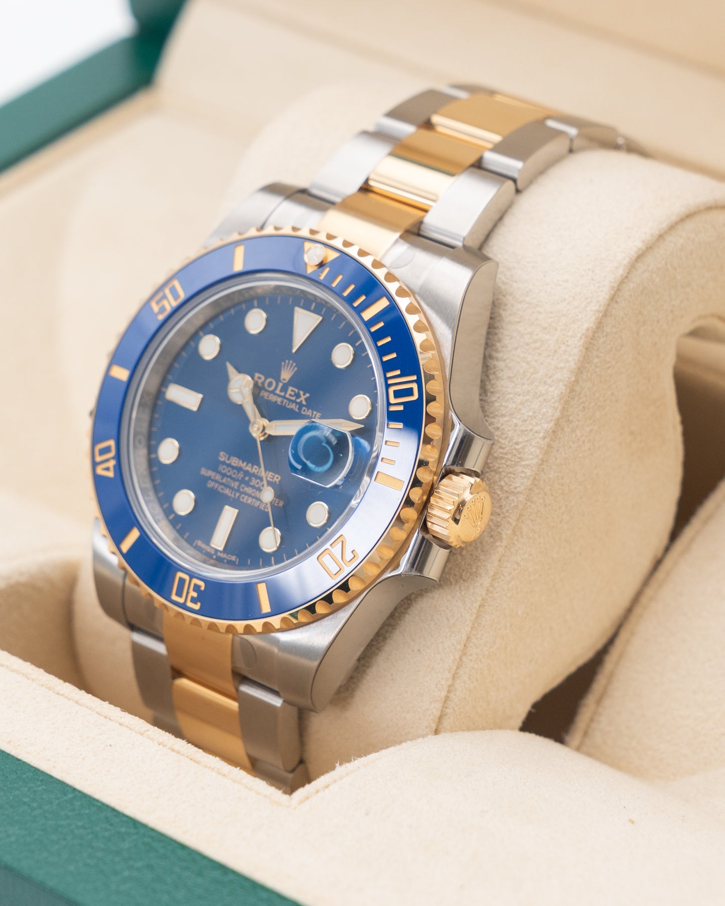 UNWORN STICKERS 2019 Rolex Submariner Date 40mm 116613LB Bluesy Two Tone Yellow Gold 2019