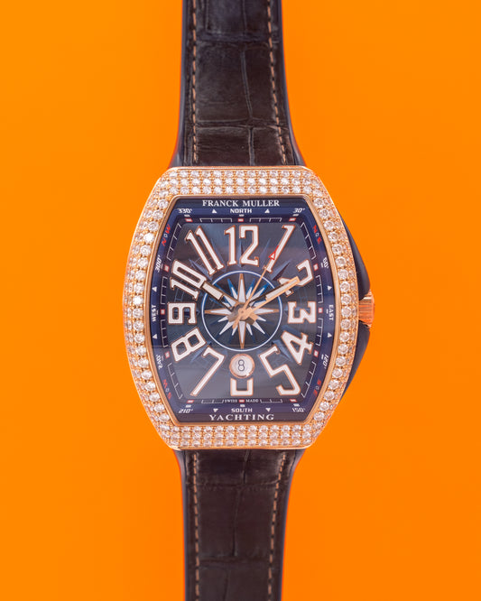 Franck Muller Vanguard V45 SCDT D Yacht 5N BL Factory Diamond Dial 44mm 2021