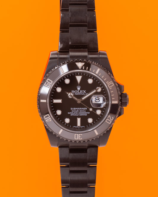DLC Coated Rolex Submariner Date 40mm 116610LN Black 2017