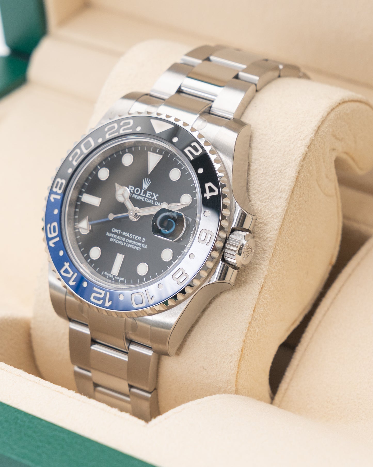 FULL STICKERS UNWORN NEW CARD Rolex GMT Master II 40mm 116710BLNR Batman Oyster 2021