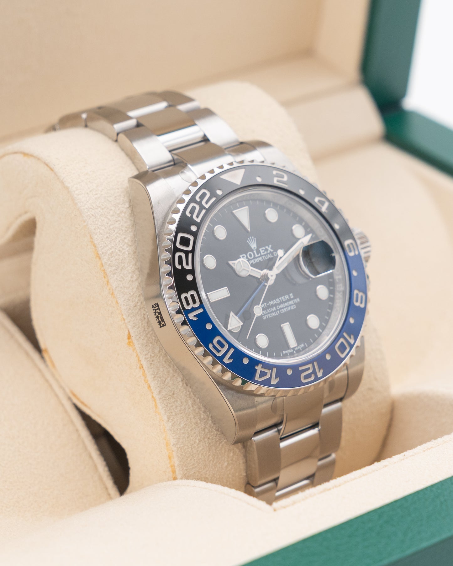 FULL STICKERS UNWORN NEW CARD Rolex GMT Master II 40mm 116710BLNR Batman Oyster 2021
