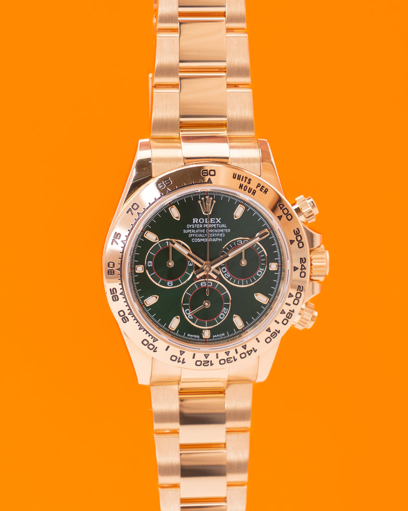 Rolex Daytona 40mm 116508 John Mayer Yellow Gold Green Dial 2021