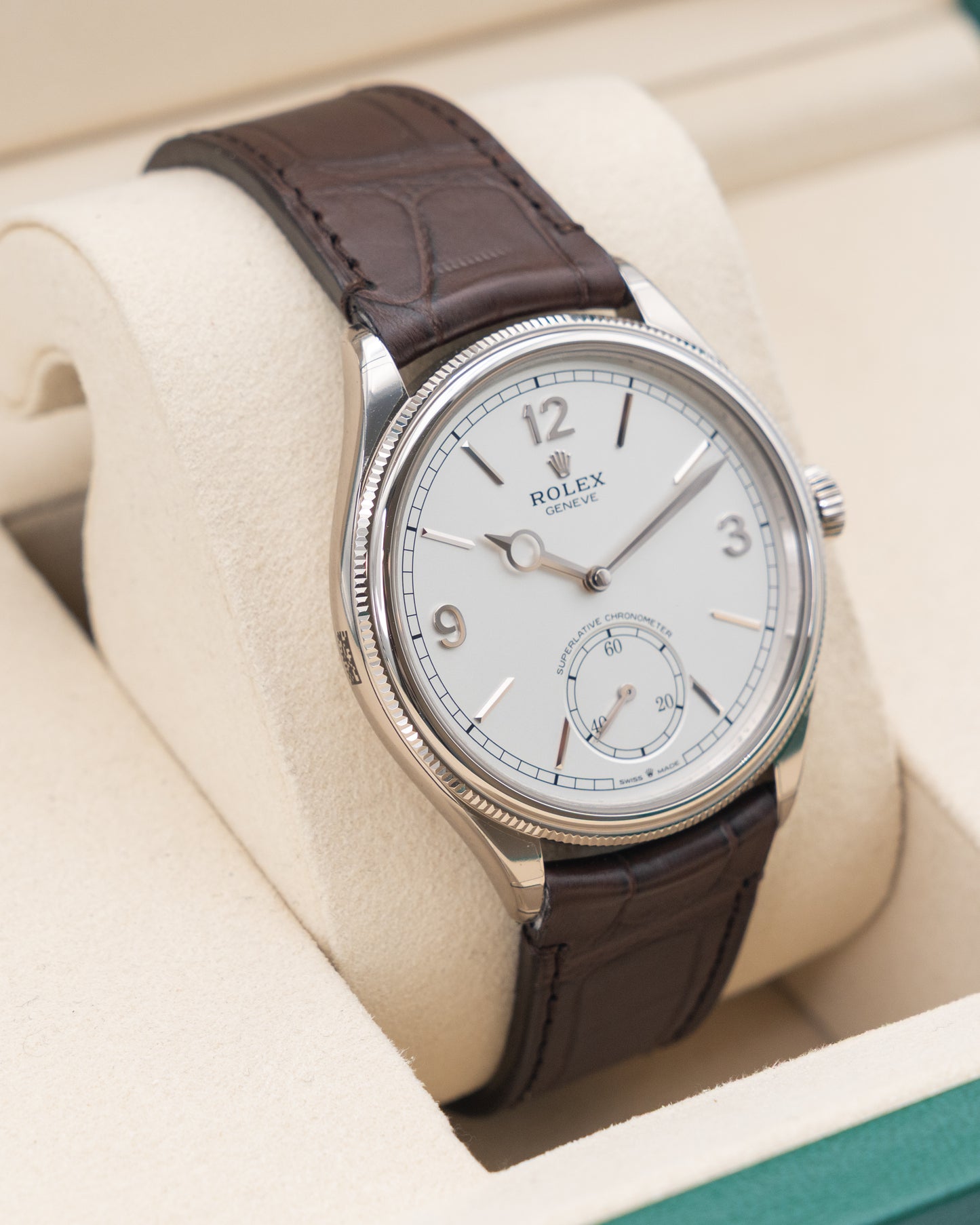 UNWORN 2025 WITH STICKERS Rolex 1908 39mm 52509 White Gold White Dial 2025