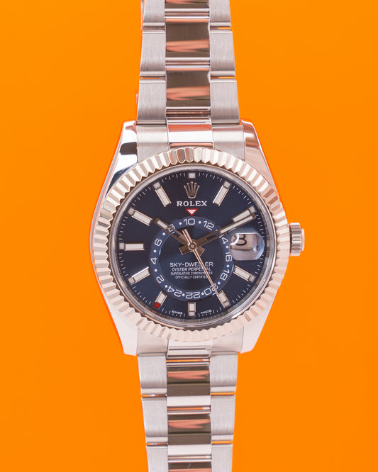 Rolex Skydweller 42mm 326934 Blue Dial Fluted Oyster 2019