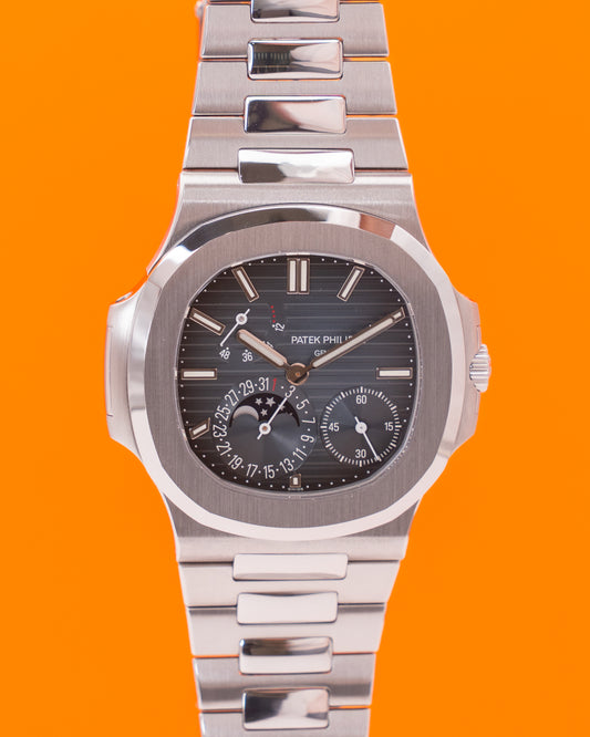 Patek Philippe Nautilus 40mm 5712/1A Blue Dial Moonphase Power Reserve 2015