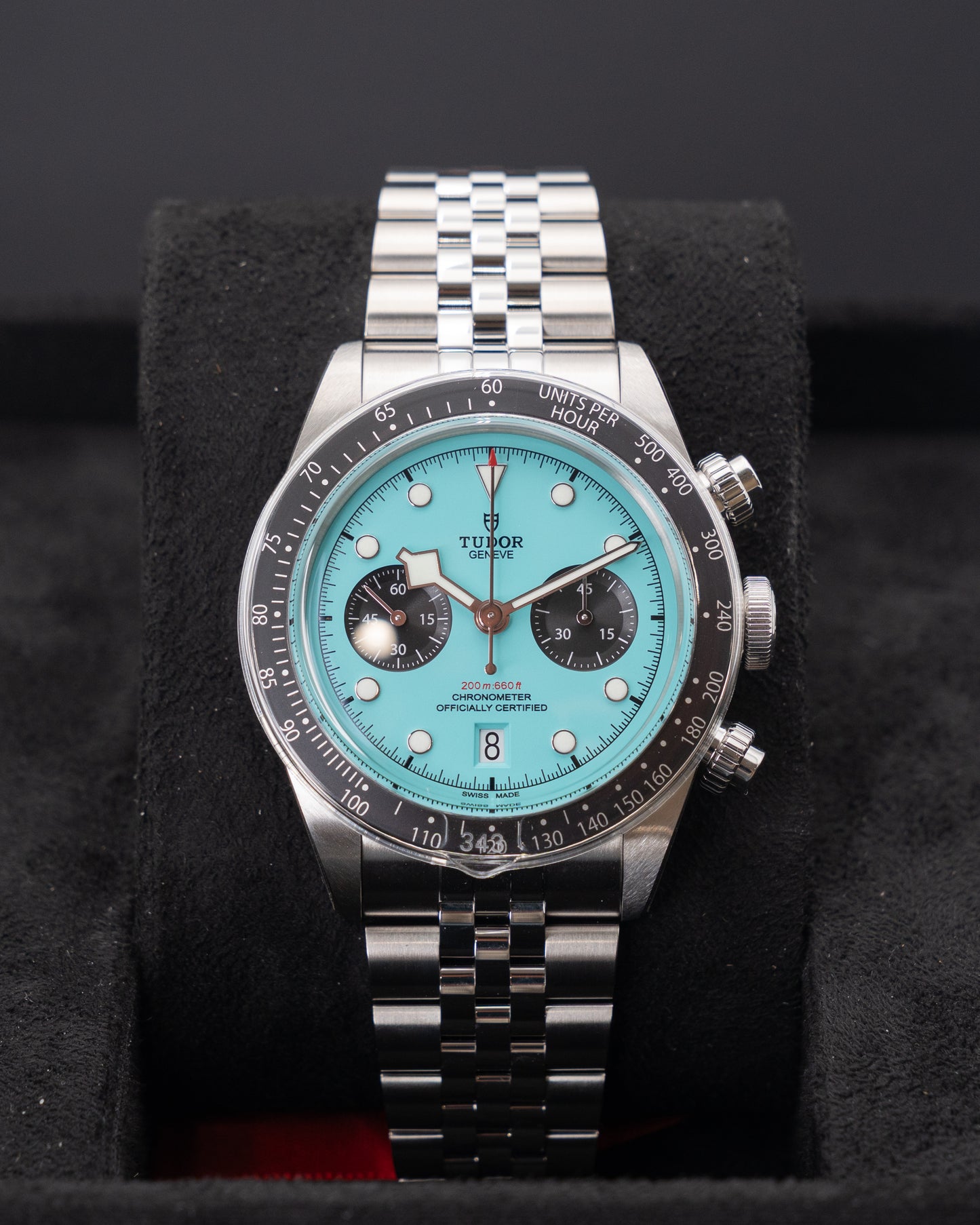 UNWORN Tudor Black Bay Chrono 41mm 79360N-0024 Flamingo Blue on Jubilee 2025