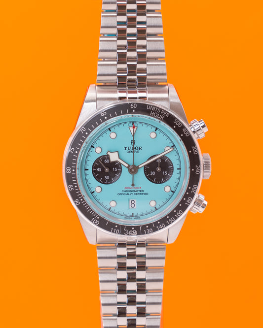 UNWORN Tudor Black Bay Chrono 41mm 79360N-0024 Flamingo Blue on Jubilee 2025