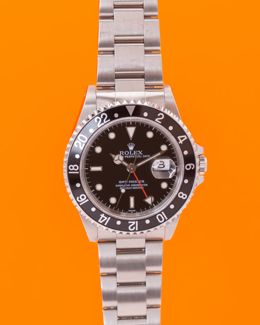 CPO Rolex GMT Master Black 40mm 16700LN