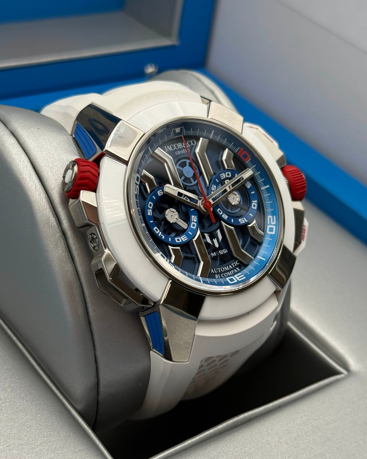 Jacob & Co Epic x Chrono Messi 47mm EC313.20 Titanium White