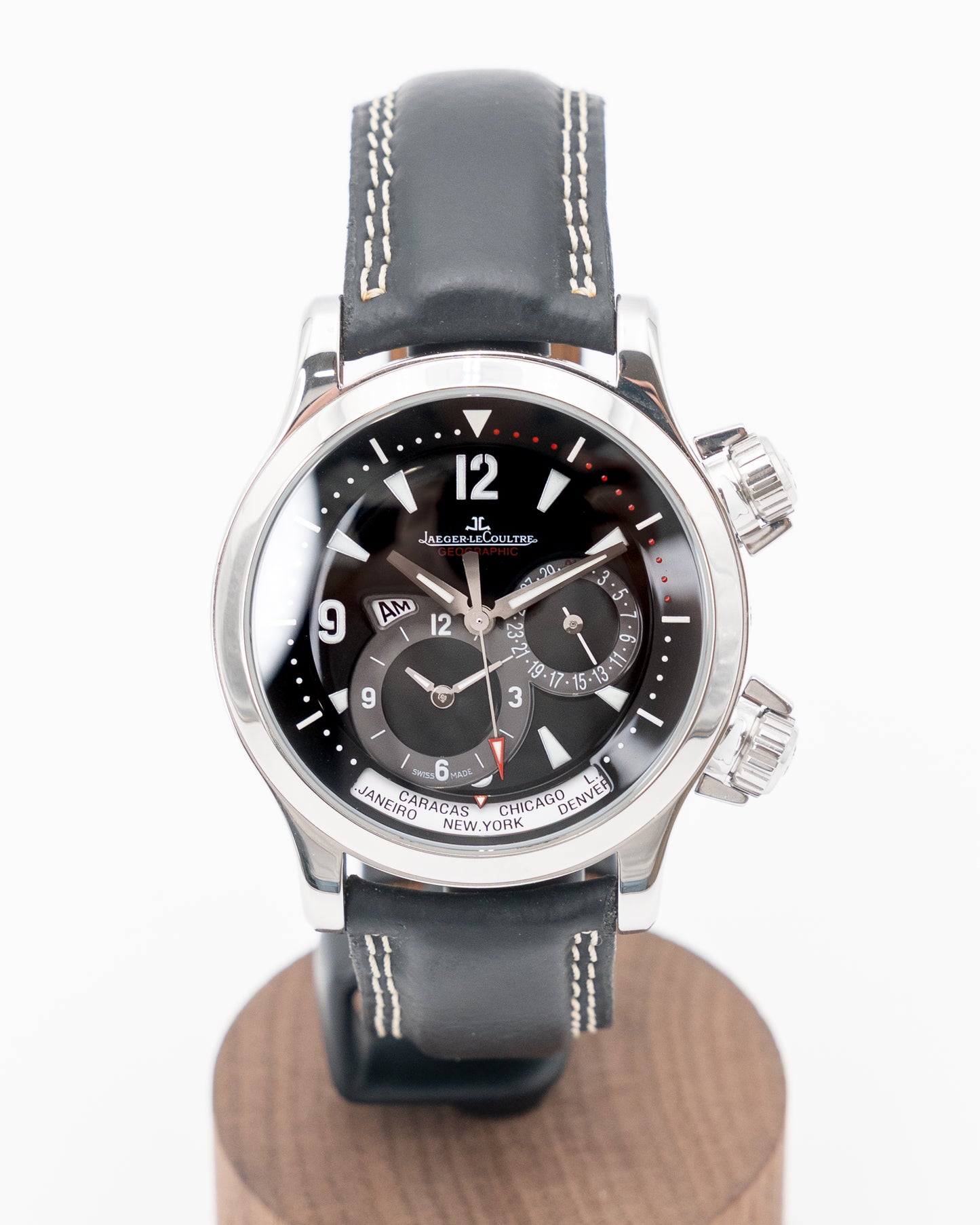 Jaeger LeCoultre Master Compressor Geographic GMT 146.8.83/1 World Time Black