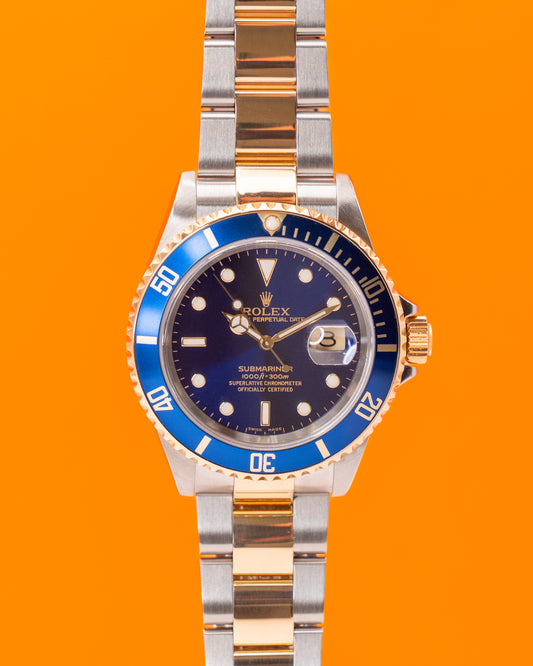 Rolex Submariner Date 40mm 16613LB Yellow Gold Bluesy
