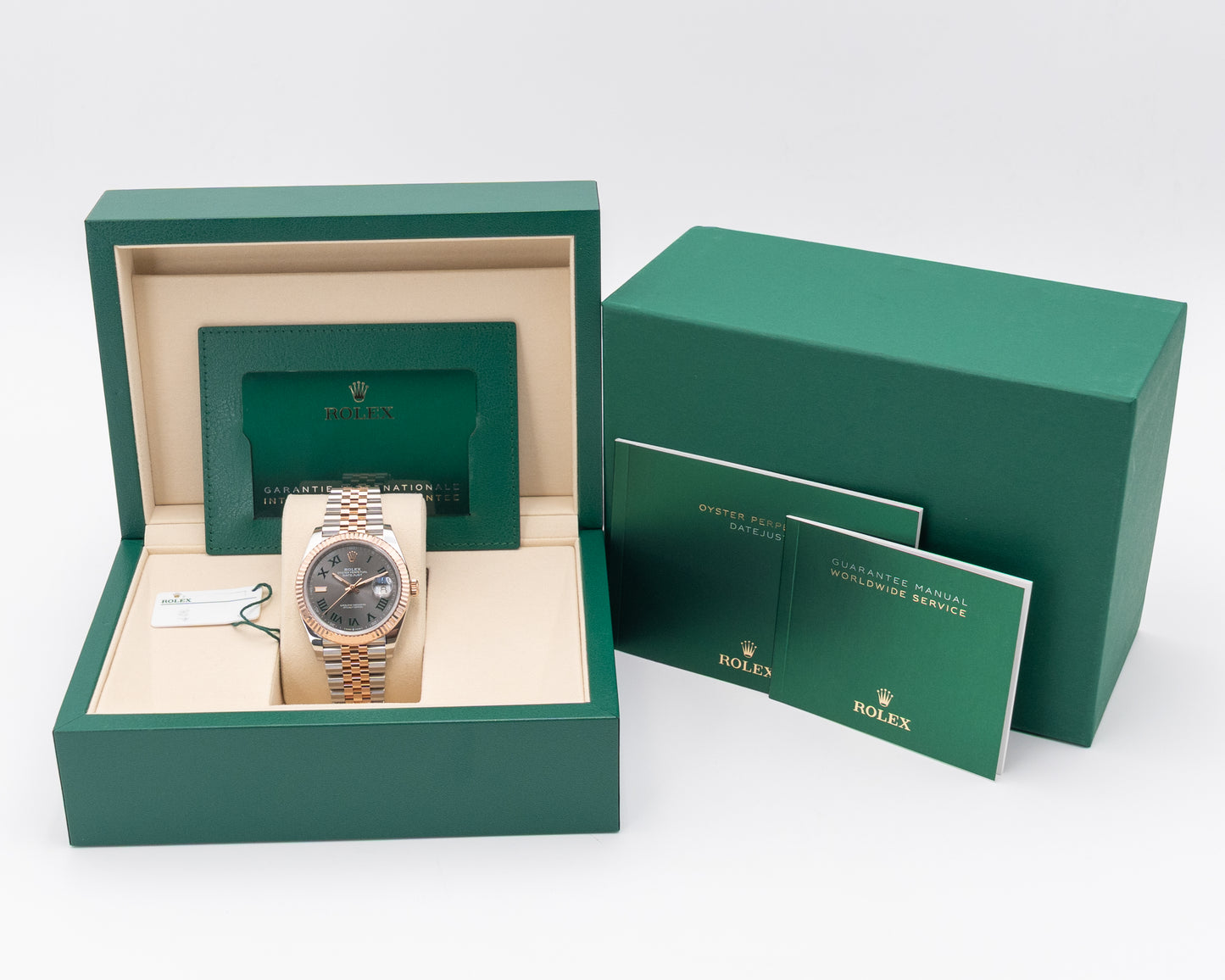 Rolex Datejust 41mm 126331 Rose Gold Two Tone Fluted Jubilee Wimbledon Dial 2025