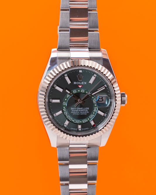 Rolex SkyDweller 42mm 336934 Mint Green Fluted Oyster 2025