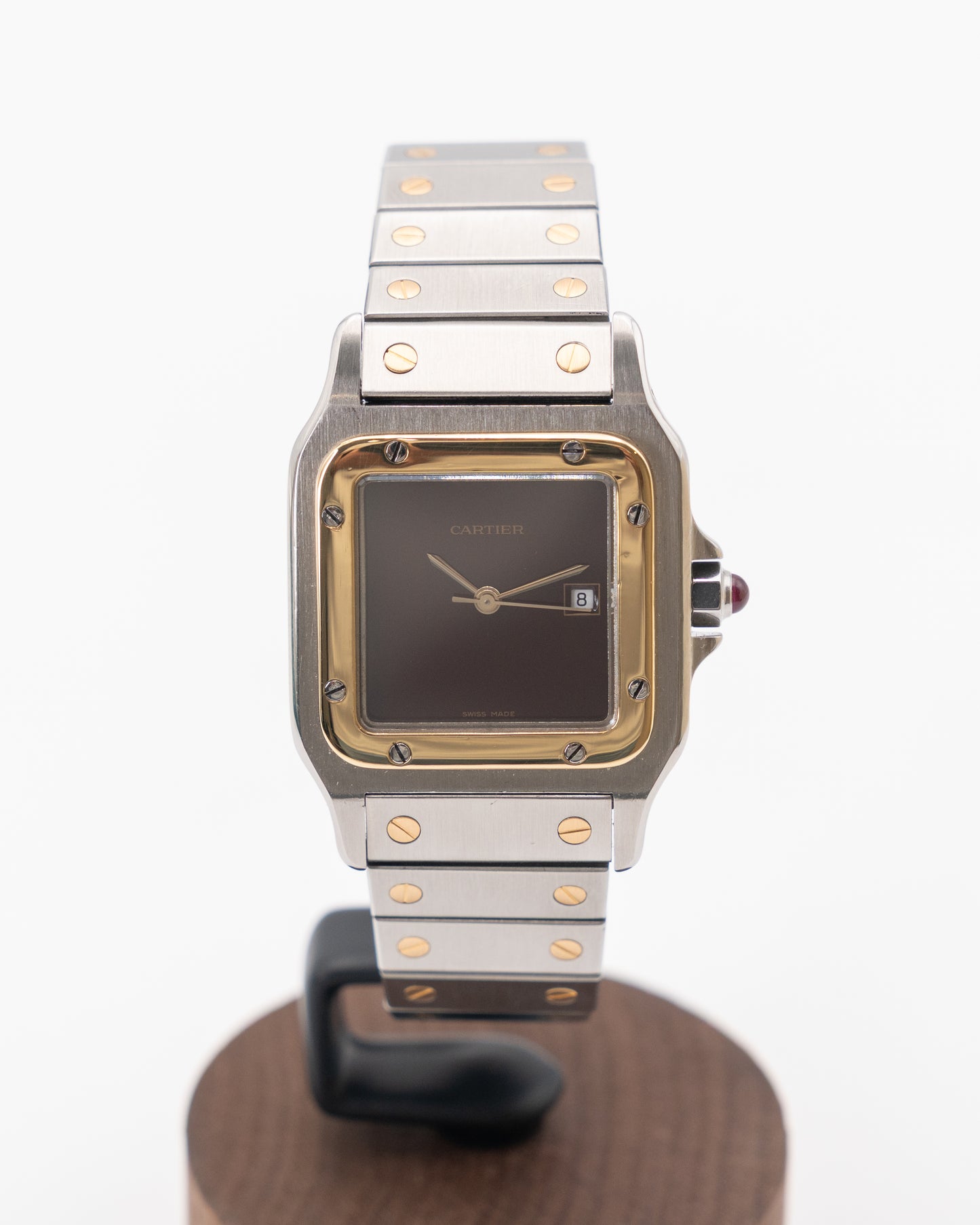 Cartier Santos Carrée 2961 Burgundy Dial