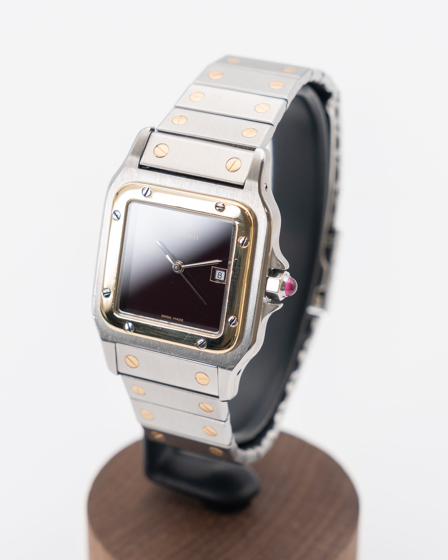 Cartier Santos Carrée 2961 Burgundy Dial