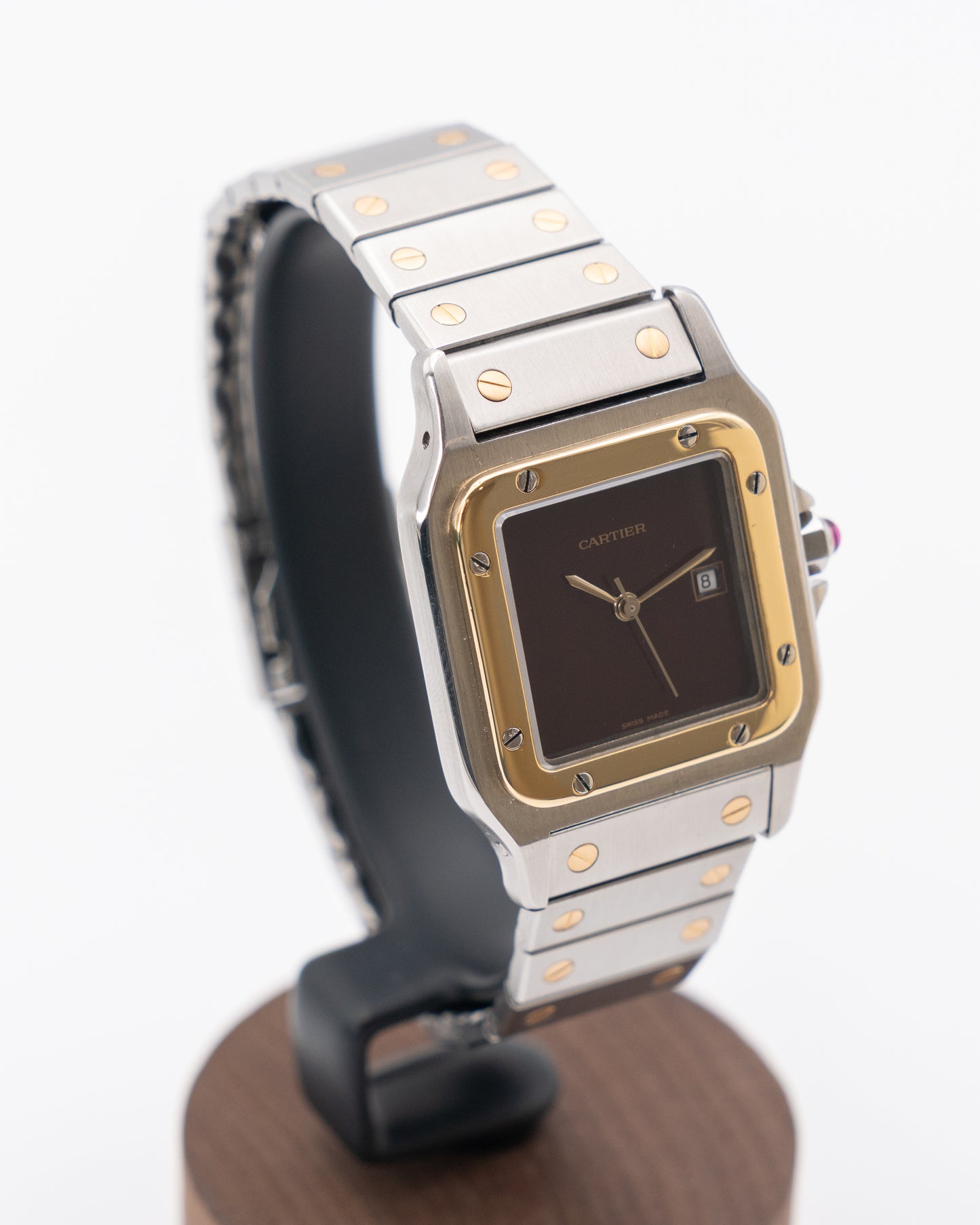 Cartier Santos Carrée 2961 Burgundy Dial