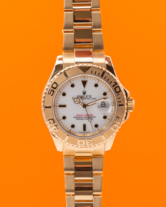 Rolex Yacht Master 40mm 16628 Yellow Gold White Dial