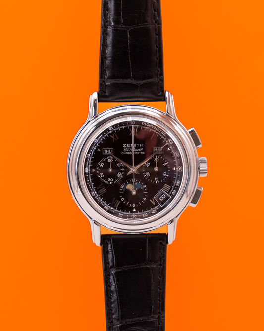 Zenith El Primero Chronomaster 40mm 01.0240.410 Black Dial Moonphase