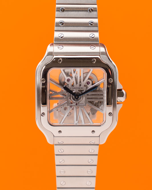 Cartier Santos Skeleton Large 39.8mm WHSA0015 Stainless Steel Manual Wind 2021
