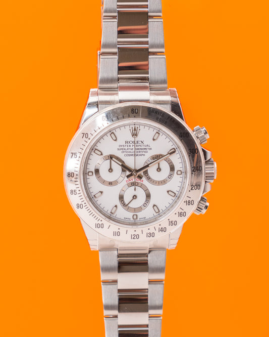 UNWORN WITH STICKERS 2014 Rolex Daytona 40mm 116520 White Dial 2014