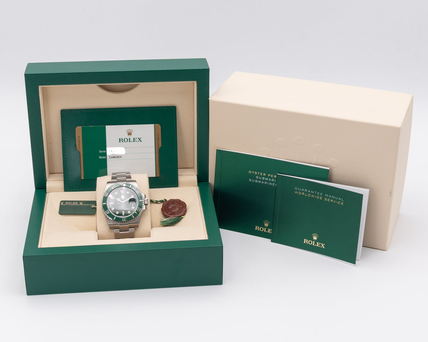 UNWORN 2018 FULLY STICKERED Rolex Submariner Date 40mm 116610LV Hulk 2014