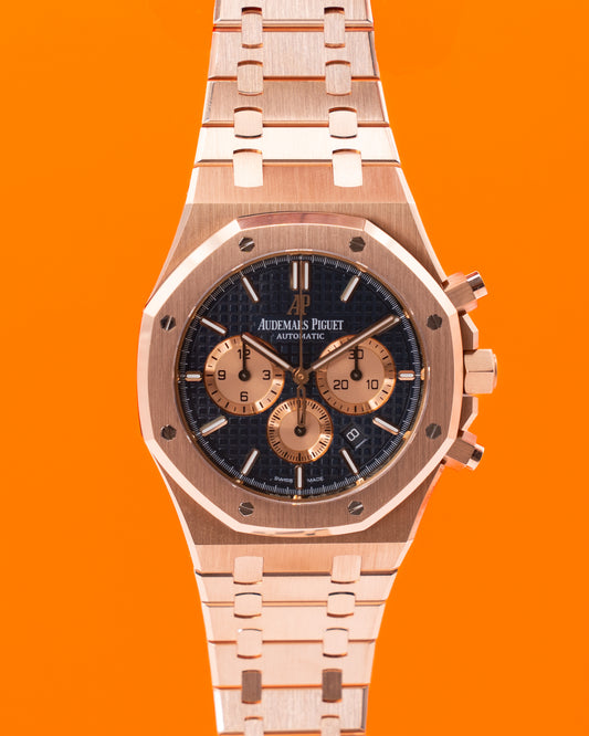 Audemars Piguet Royal Oak Chronograph 41mm 26331OR.OO.1220OR.01 Pink Gold Blue Dial