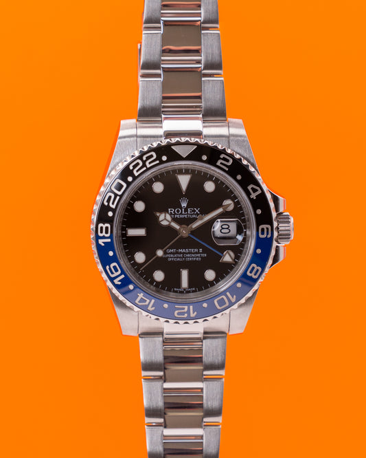 Rolex GMT Master II 40mm 116710BLNR Black and Blue Batman on Oyster with RSC Card