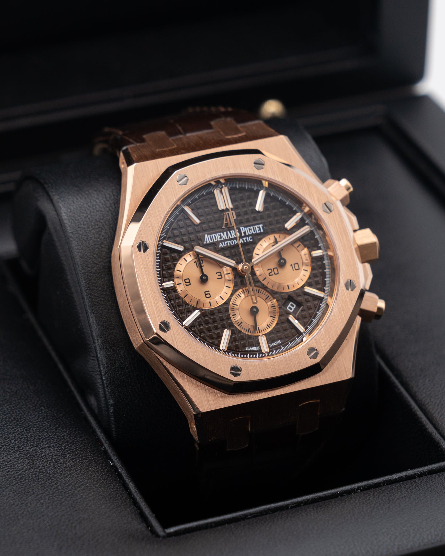 Audemars Piguet Royal Oak Chronograph 41mm 26331OR Rose Gold Chocolate Dial