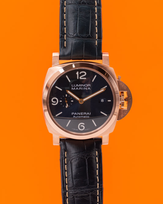 Panerai Luminor Marina 44mm PAM01112 Rose Gold Blue Dial 2023