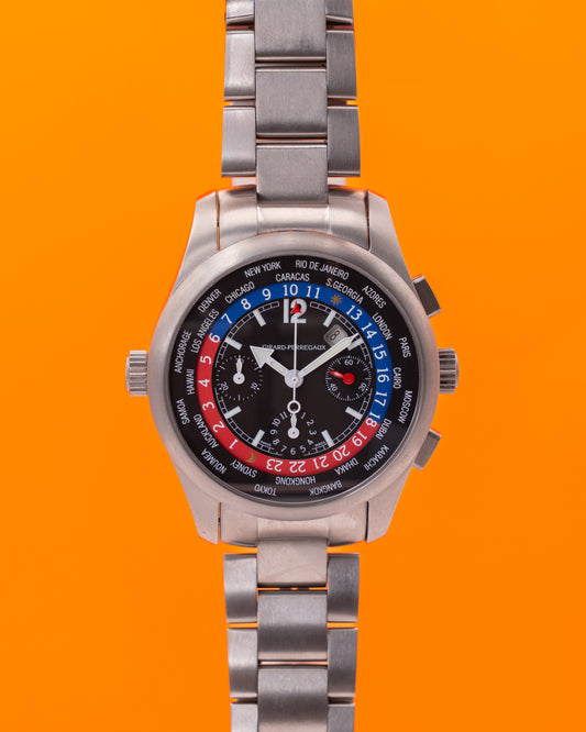 Girard Perregaux World Time 43mm 4980 Titanium Black Dial