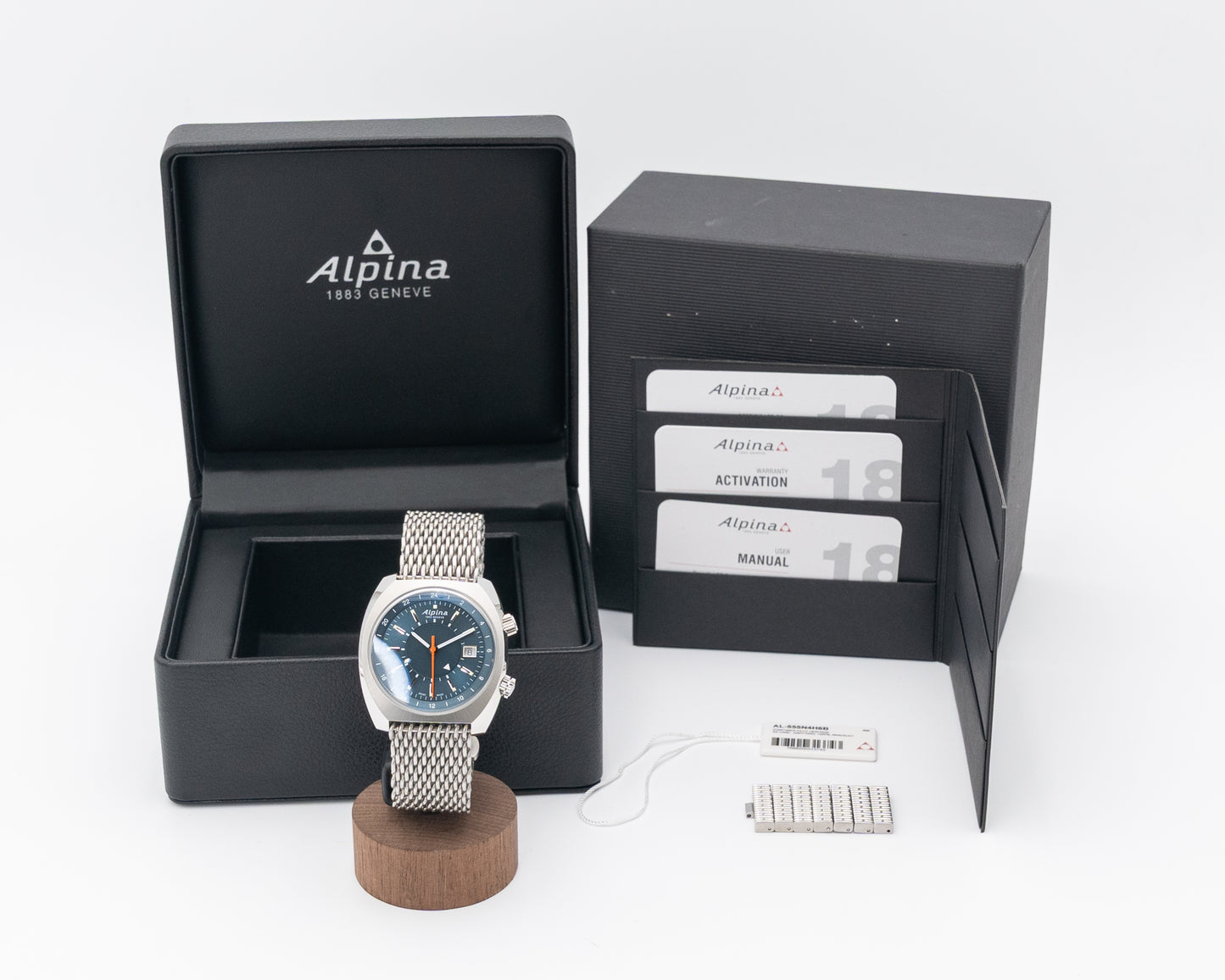 Alpina Startimer Pilot Heritage 42mm AL555N4H6B Blue Automatic GMT