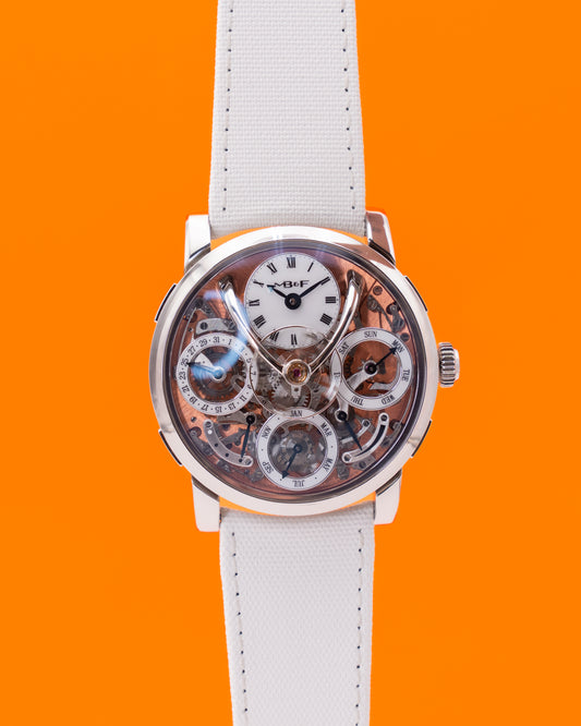 MB&F Legacy Machine Perpetual Steel Salmon 44mm 03.SL.S Manual Wind 2025