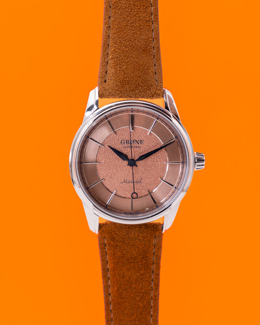 NEW UNWORN Gröne Manueel One Bart's One 38.5mm Salmon Dial 2025