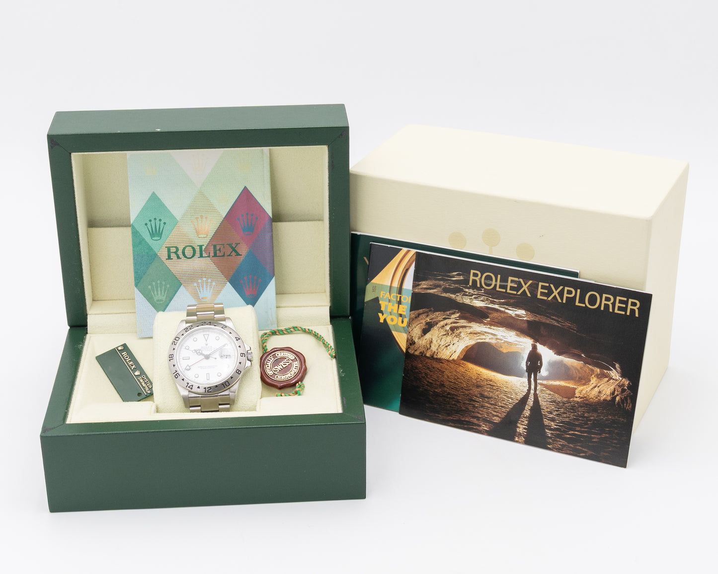 Rolex Explorer II 40mm 16570 White Dial Stainless Steel 2006