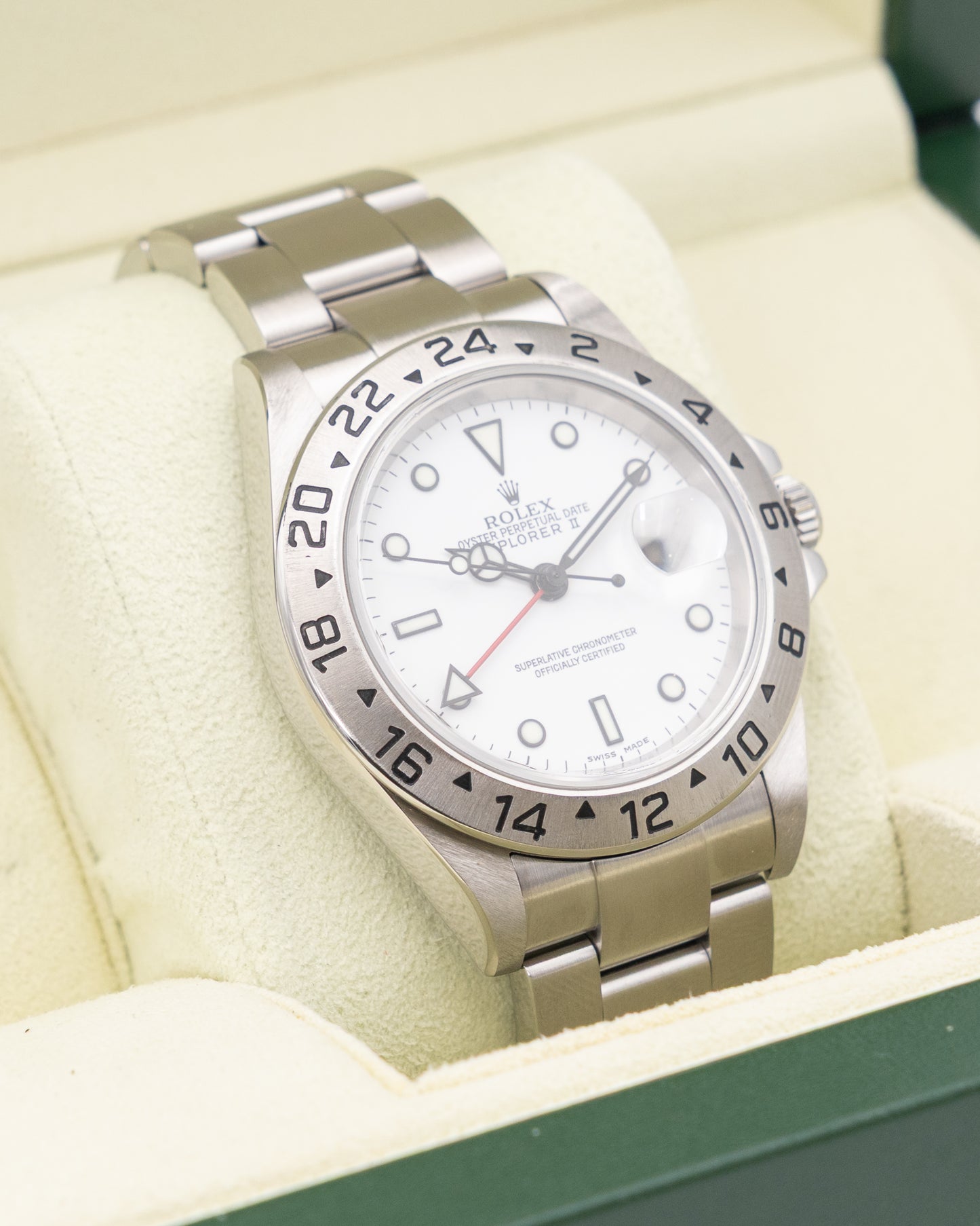 Rolex Explorer II 40mm 16570 White Dial Stainless Steel 2006